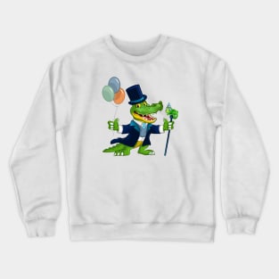 Crocodile and Chameleon Party Time Crewneck Sweatshirt